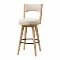Chaise de bar en bois et tissu beige