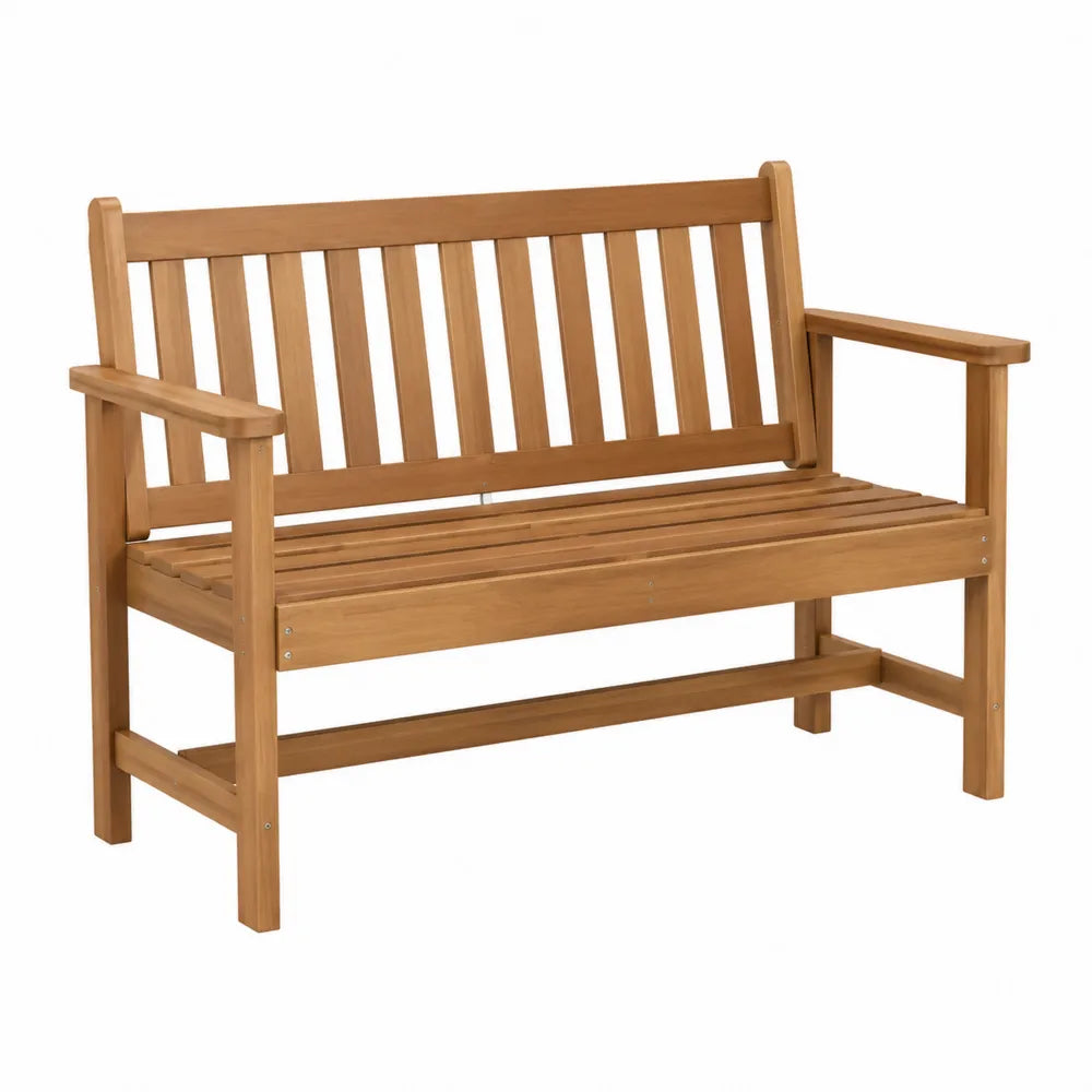 Banc de jardin en bois d'acacia 120x58x85 cm