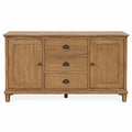 Buffet en bois de chêne avec 2 portes et 3 tiroirs