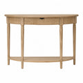 Console en bois de chêne avec tiroir semi-circulaire 120x40x75 cm