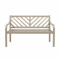 Banc de jardin en aluminium beige 120 cm