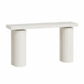 Console en marbre blanc avec pieds cylindriques