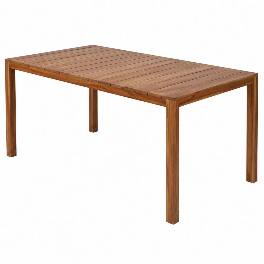 Table de jardin rectangulaire en teck 180x90x75 cm