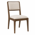 Chaise en bois de hêtre et tissu crème