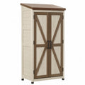 Armoire de rangement extérieur en résine avec portes doubles 80x45x180 cm