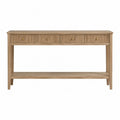 Console en bois avec tiroirs et étagère inférieure
