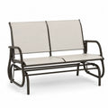 Banc à bascule extérieur 2 places acier filet beige