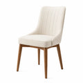 Chaise en bois et tissu beige