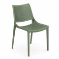 Chaise en plastique vert pour extérieur