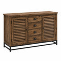 Buffet en bois avec portes et tiroirs 120x35x80 cm