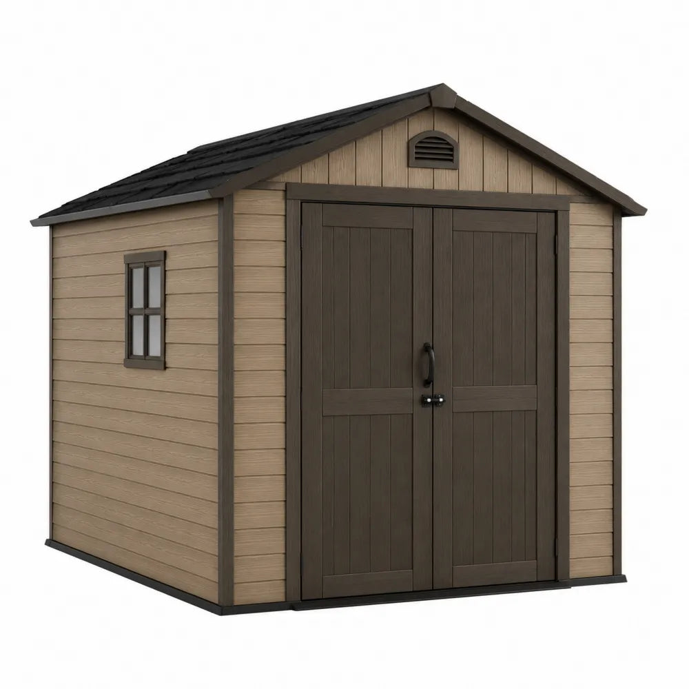 Abri de Jardin en Résine avec Fenêtre et Double Porte