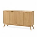 Buffet en bois de chêne à 4 portes rainurées