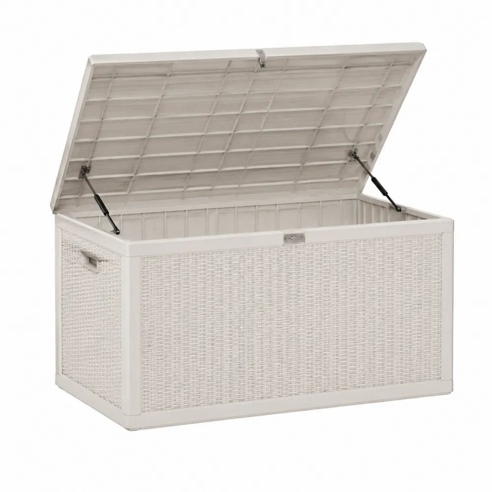 Coffre de rangement en plastique blanc 300L