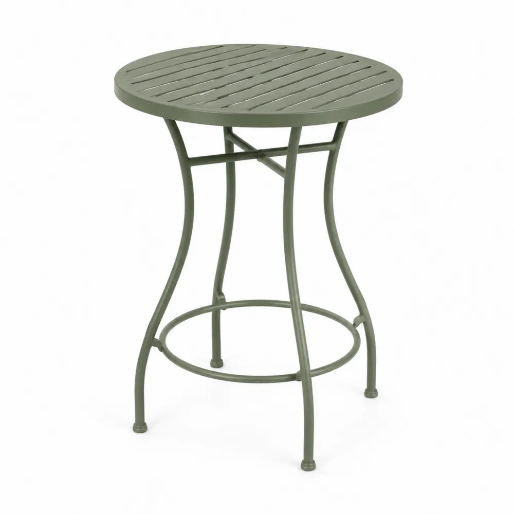 Table de jardin en métal vert 60 cm