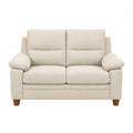 Canapé deux places en tissu polyester beige