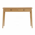 Bureau en bois de chêne massif avec 2 tiroirs 120 cm