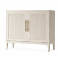 Buffet de rangement beige 2 portes en bois