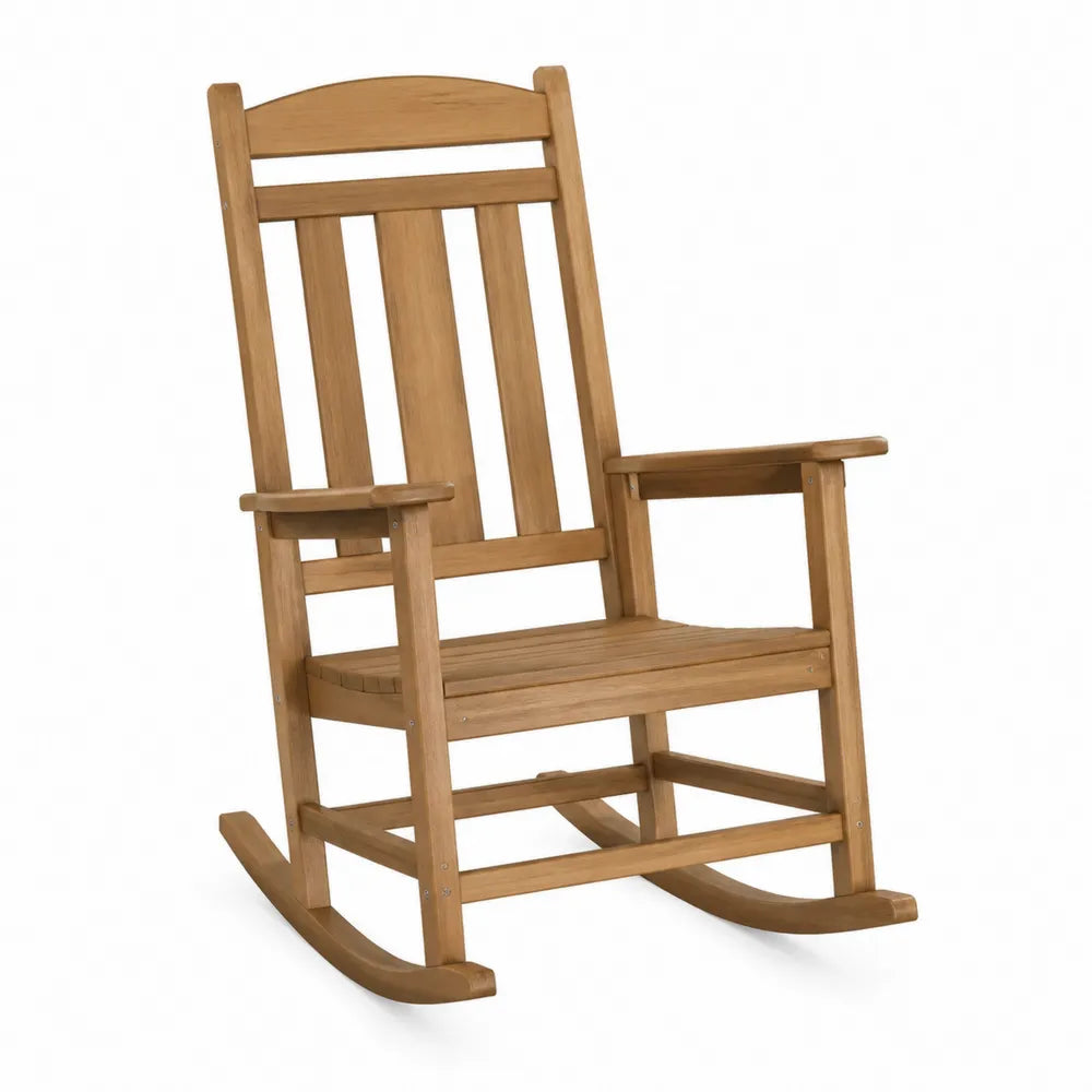Chaise berçante en teck