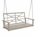 Banc de balançoire extérieur en bois gris