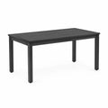 Table d'extérieur en aluminium noir 150 x 90 x 75 cm